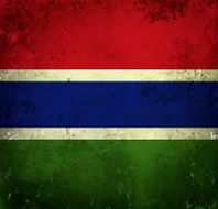 Grunge flag of Gambia