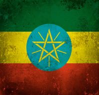 Grunge flag of Ethiopia