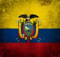 Grunge flag of Ecuador