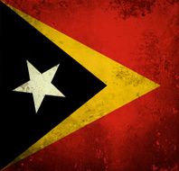 Grunge flag of East Timor