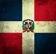 Grunge flag of Dominican Republic