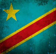 Grunge flag of Democratic Republic Congo