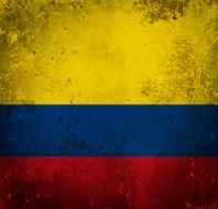 Grunge flag of Colombia