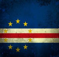 Grunge flag of Cape Verde