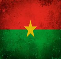 Grunge flag of Burkina Faso