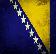 Grunge flag of Bosnia and Herzegovina