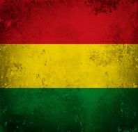 Grunge flag of Bolivia