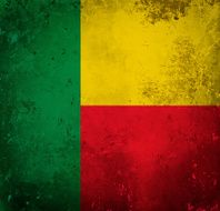 Grunge flag of Benin