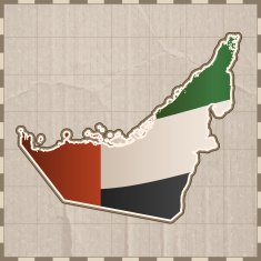 United Arab Emirates flag map