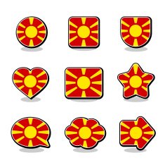 MACEDONIA FLAG ICON SET