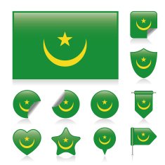 Mauritania flag set
