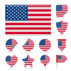 USA flag set N2