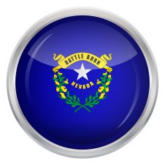 Glossy Button - Flag of Nevada N4