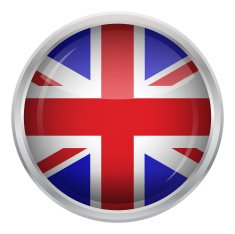 Glossy Button - Flag of United Kingdom N2