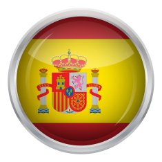Glossy Button - Flag of Spain N3