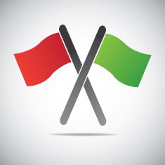 Checkered Flag red and green