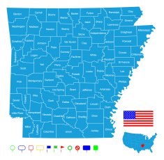 map of Arkansas N4