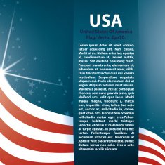 Vector background USA flag and Text