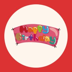 birthday banner theme elements N4