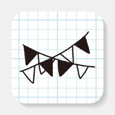 doodle decorative flag N12