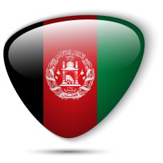 Afghanistan Flag Glossy Button