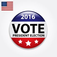 Vote for president button free image download