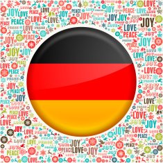 German Flag on Holiday Christmas Background Pattern