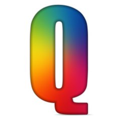 Gay Flag Shiny Glass Alphabet N26