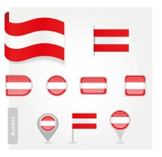 Austria Flag Icon N3