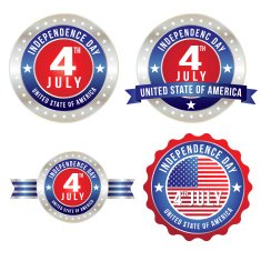 Happy Fourth of July badge