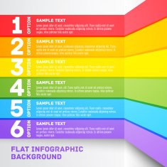 Modern colorful flat designed option template For infographics banners and