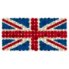 Flag of Great Britain made flowers