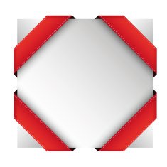 Vector corner ribbon red N5