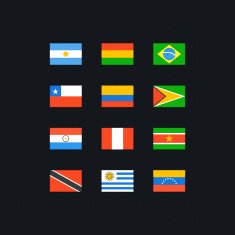 South American Country Flags N3