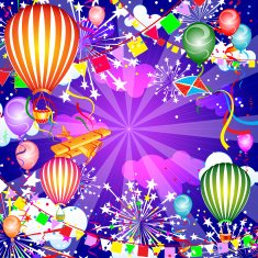 Festive background with balloons