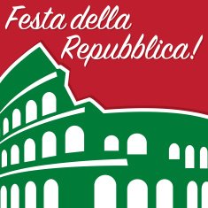 Italian Republic Day card in vector format N14