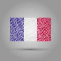 Flag of France Light grunge effect