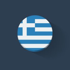 Round icon with flag of Greece N3