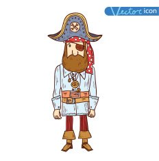 doodle pirate elememts vector illustration N8
