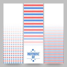 Website banner set for American Independence Day celebration