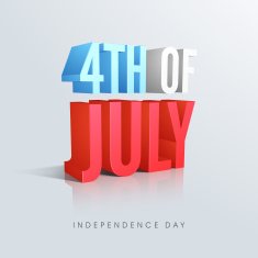 American Independence Day celebration with 3D text N2