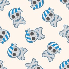 pirate skull seamless pattern