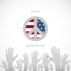 Heart shaped american flag Vector EPS10