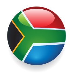 World Flag Button South Africa