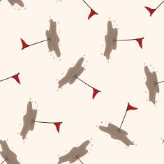 golf equipment cartoon seamless pattern background N35