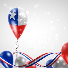 Flag of Chile on balloon