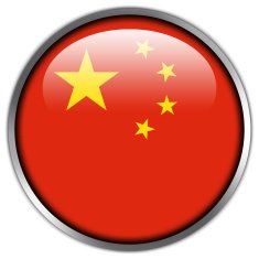 China Flag Glossy Button N2