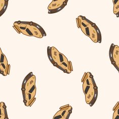 racing car cartoon seamless pattern background