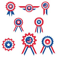 4th Of July Retro Rib Ribbon
