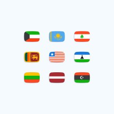 Flag of world Vector icons N2